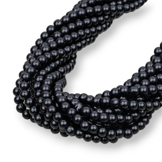 Cristallo Nero Tondo Liscio  4mm