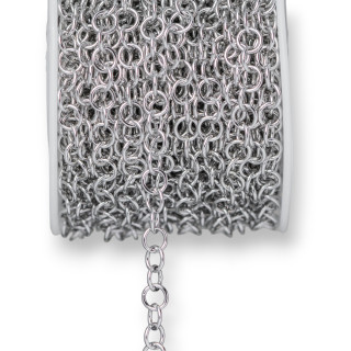 Catena Di Acciaio Forzatina Tonda Liscia 5,0mm Filo 0,8mm 10 Metri
