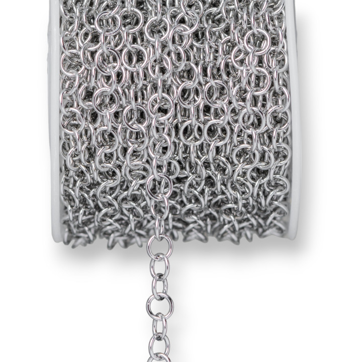 Smooth Round Forced Steel Chain 5.0mm Wire 0.8mm 10 Meters