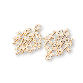 Componente Pendente Di Bronzo 15x22mm 40pz Con 1 Anellino