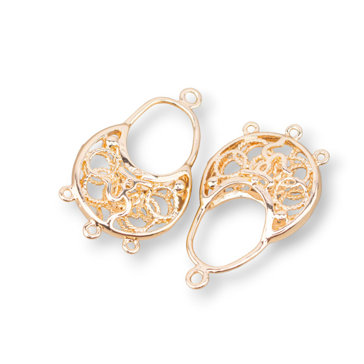 Bronze-Anhänger-Komponente, 15 x 23 mm, 18 Stück mit 4 Ringen