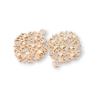 Μενταγιόν Χάλκινο Εξάρτημα 17x20mm 20τμχ Με 1 Δαχτυλίδι