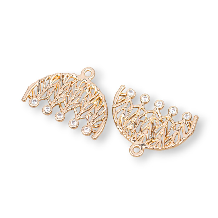 Componente colgante de bronce 19x12 mm 22 piezas con 1 anillo