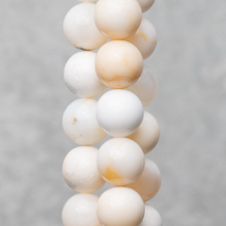 Ópalo Liso Redondo Blanco 14mm