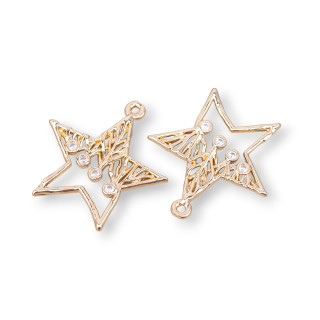 Componente Pendente Di Bronzo Stella 20mm 24pz Con 1 Anellino