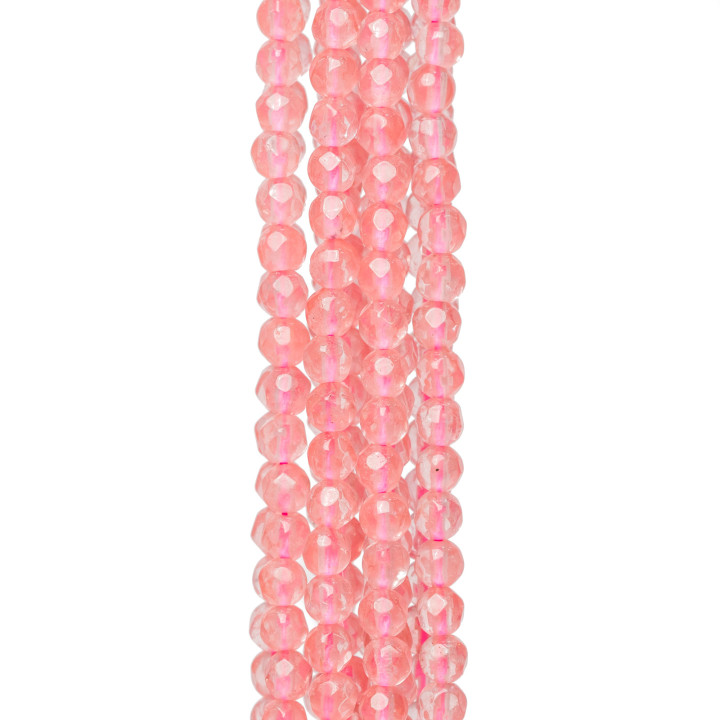 Noble Red Obsidian (Cherry Quartz) Faceted 04mm