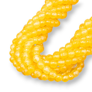 Colored Jadeite Jade Economic Line Faceted 06mm Yellow