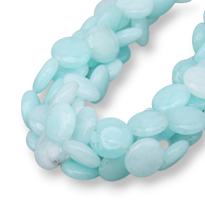 Jade Economic Line Στρογγυλό επίπεδο λείο νόμισμα 15mm γαλάζιο