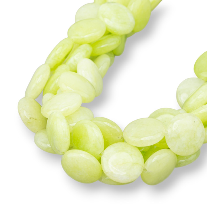 Giada Economic Line Round Flat Smooth Coin 15mm Lime green