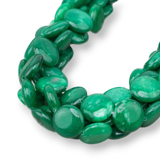 Moneda Línea Económica Jade Redonda Plana Lisa 15mm Verde Esmeralda