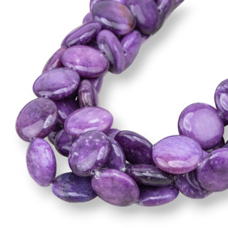 Jade Economic Line Round Flat Smooth Coin 15mm Purple