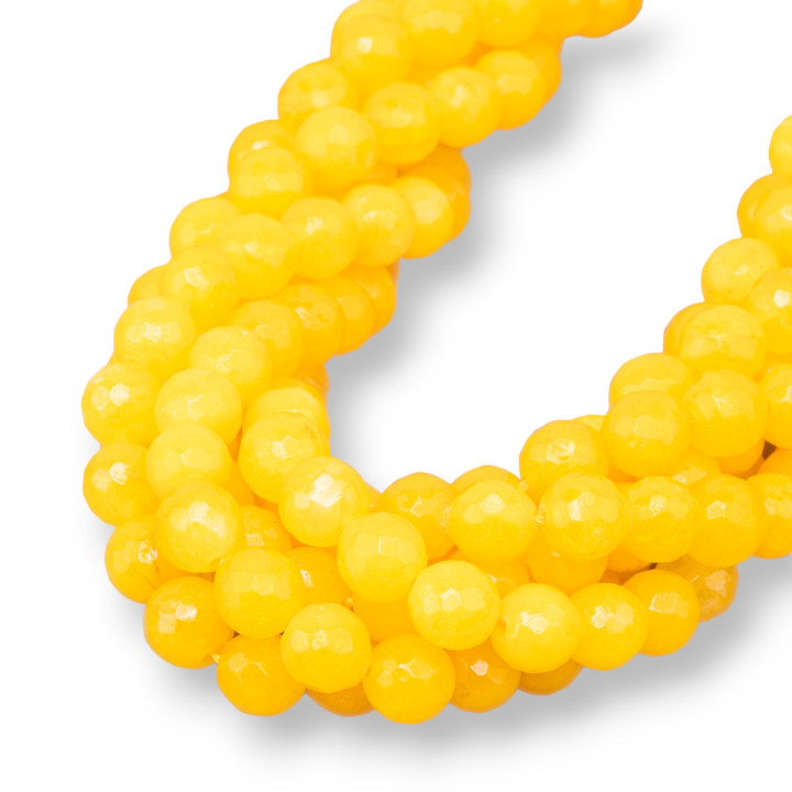 Jadeite Colorée Jade Ligne Economique Facette 08mm Jaune