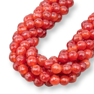 Colored Jadeite Jade Economic Line Faceted 08mm Reddish