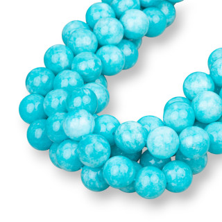 Jade Turquoise Rond Lisse 14mm Effet Amazonite