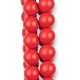 Glatte runde rote Korallenpaste 18 mm