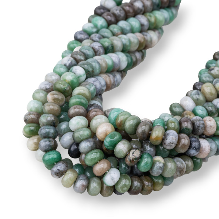 Moss Agate Rondelle Λείο 8x5mm