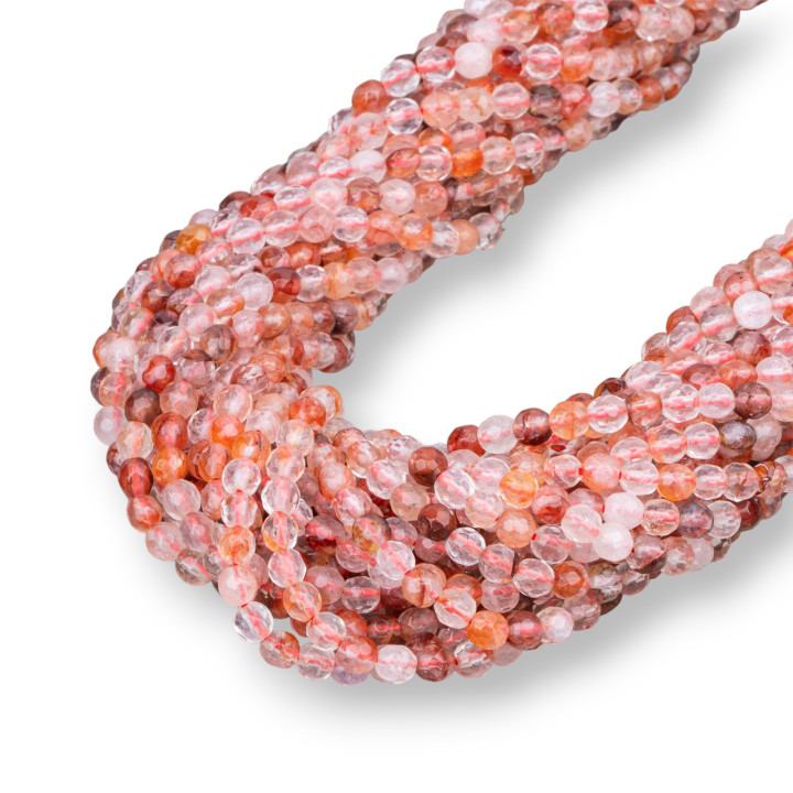 Quartz Hématoïde Rouge Clair Facetté 04mm