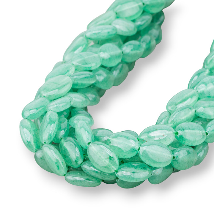 Avventurina Verde Ovale Piatto  8x12mm
