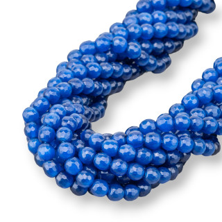 Ojo de Gato Azul Oscuro Facetado 06mm