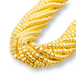 Ematite Oro 18k Rondelle Lisce 3x2mm