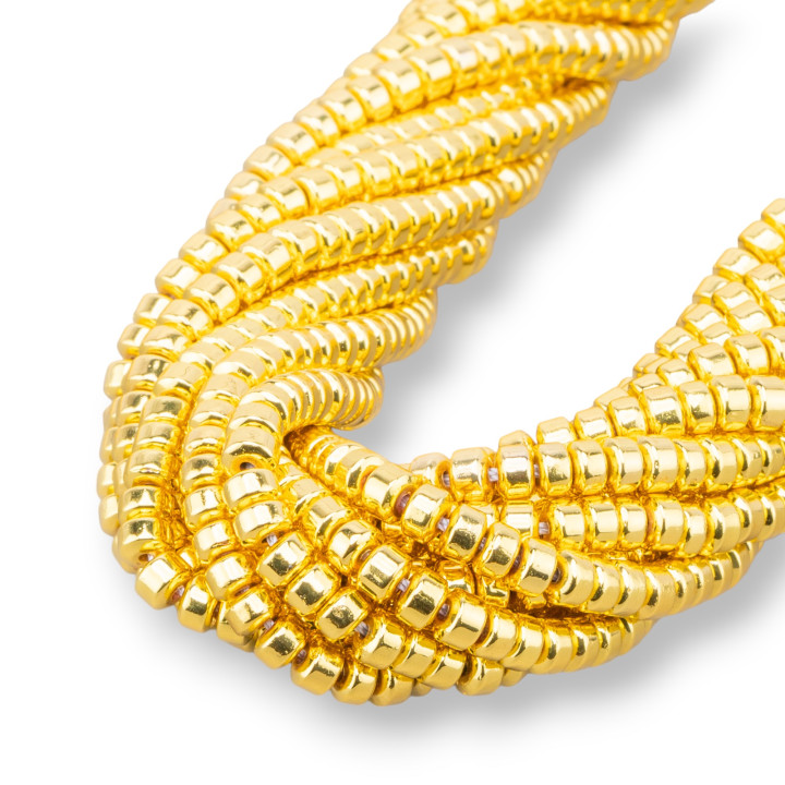 Ematite Oro 18k Rondelle Lisce 3x2mm