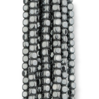 Ematite Naturale Cubo Smussato 4mm