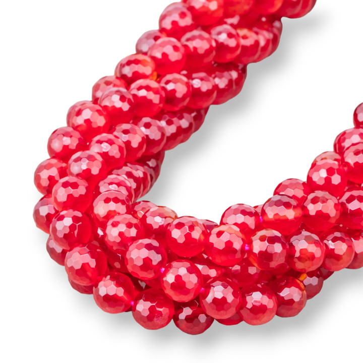 Ágata Morada Facetada 08mm Rubí