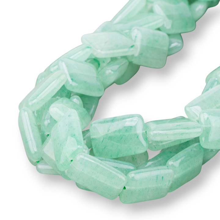 Aventurine Verte Rectangle Plat 13x18mm