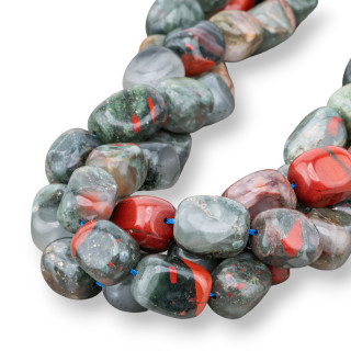 Bloddy Jasper Jaspis Sanguino Trommelstein 8-13x13-18mm