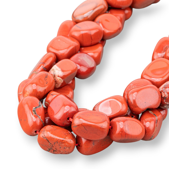 Roter Jaspis Trommelstein 8-12x10-15mm