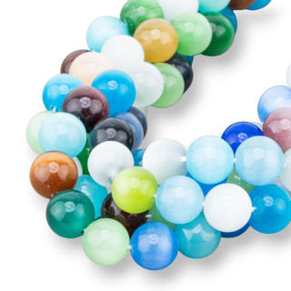 Ojo De Gato Redondo Liso Multicolor 12mm