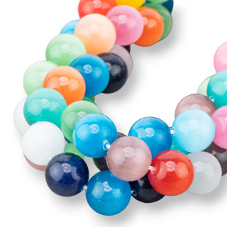 Oeil de Chat Lisse Rond Multicolore 14mm