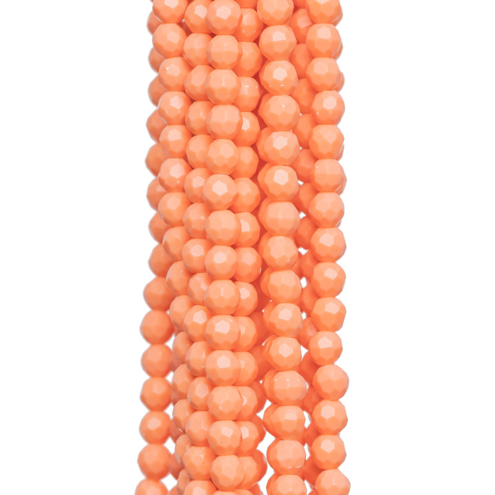 Pasta di Corallo Rosa Perlina Tonda Sfaccettata 4mm
