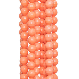 Facettierte rosa Korallenpaste 06mm