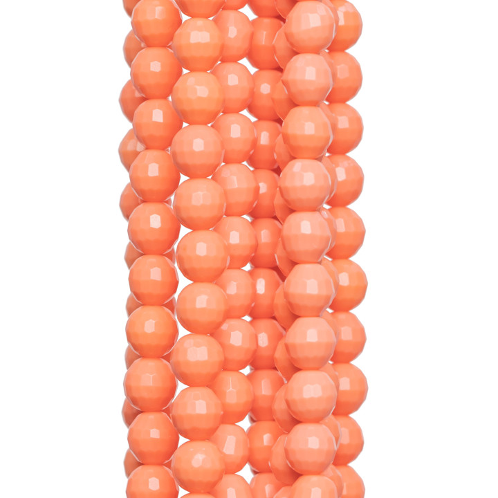 Facettierte rosa Korallenpaste 06mm