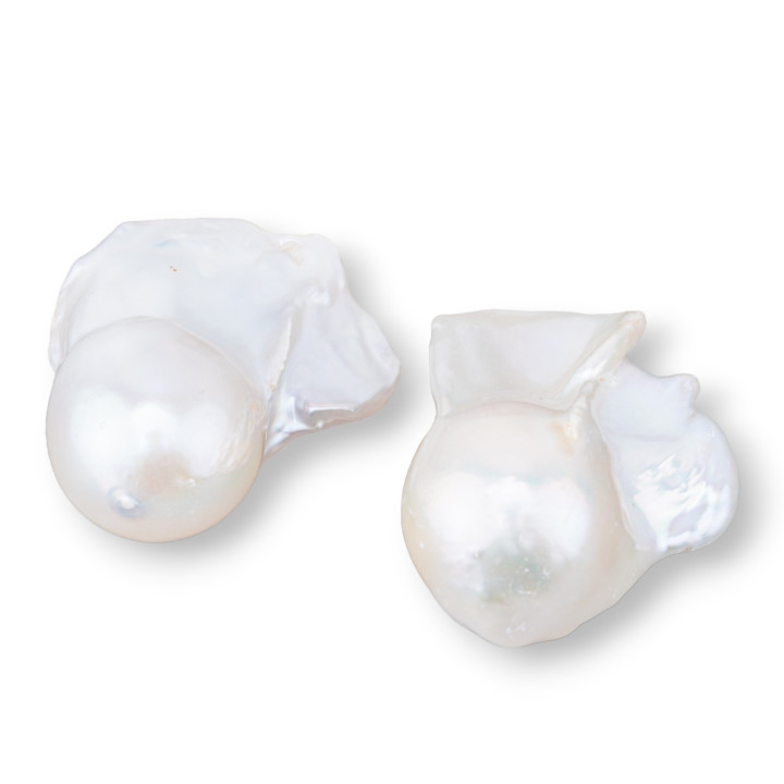 Perles de Rivière Baroques AAAA (YMG) 28-29gr 1 Paire