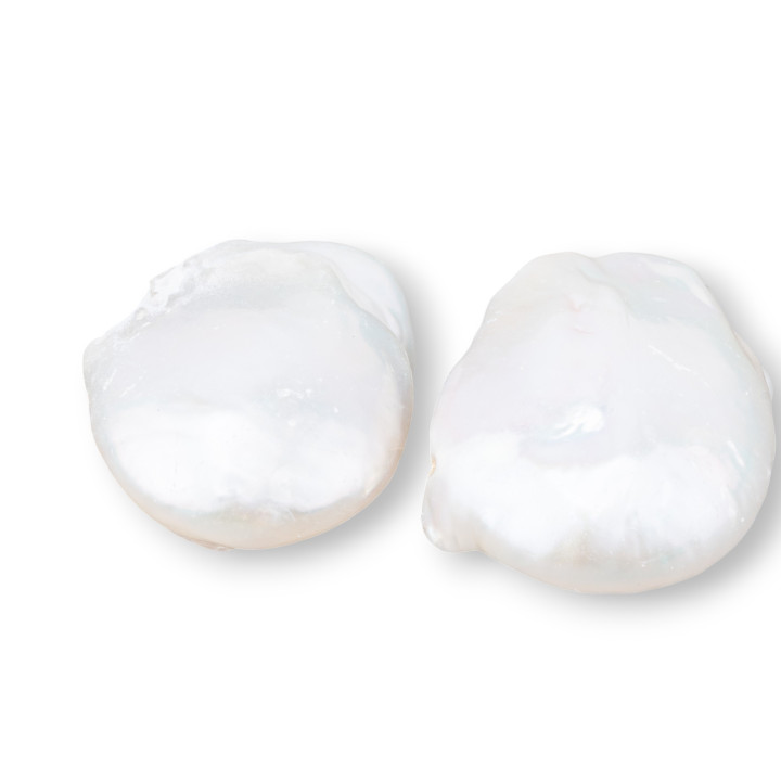 Barocke Flussperlen, flache Tropfen (PLH), 24–25 g, 1 Paar