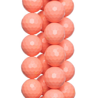 Pasta di Corallo Rosa Perlina Tonda Sfaccettata 18mm Chiaro