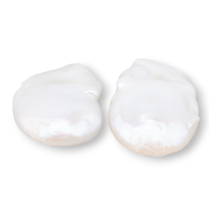 Perle Di Fiume Barocche Gocce Piatte (PLH) 28-29gr 1 Coppia