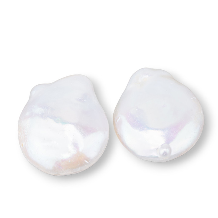 Baroque River Pearls Flat Drops (YHG) 20-21gr 1 Pair