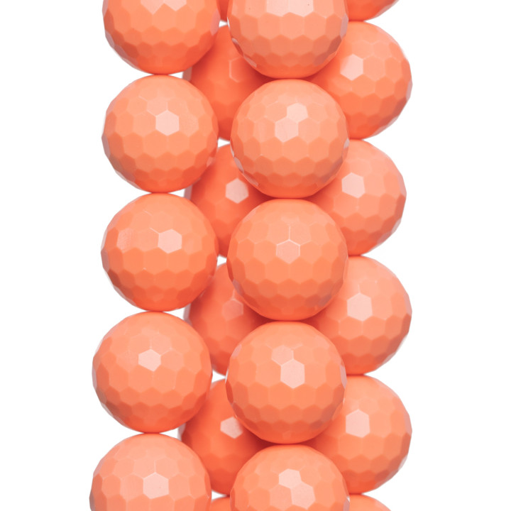 Faceted Pink Coral Paste 20mm