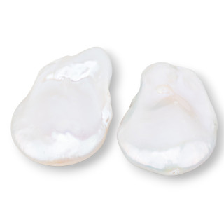 Baroque River Pearls Flat Drops (YHG) 27-28gr 1 Pair