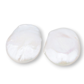 Perlas de Río Barrocas Gotas Planas (YHG) 28-29gr 1 Par