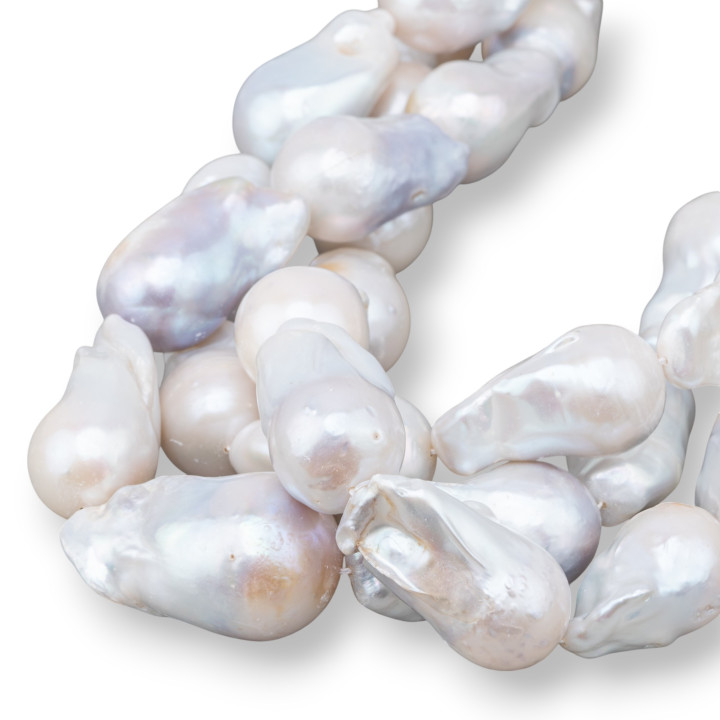 Baroque Teardrop River Pearls (RLG) 120-130gr White