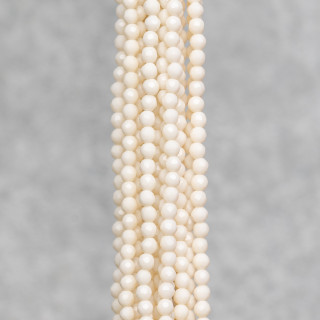 Pasta di Osso Perlina Tonda Sfaccettata 4mm