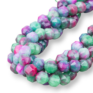 Jade Bicono Cilíndrico Facetado 10mm Floral