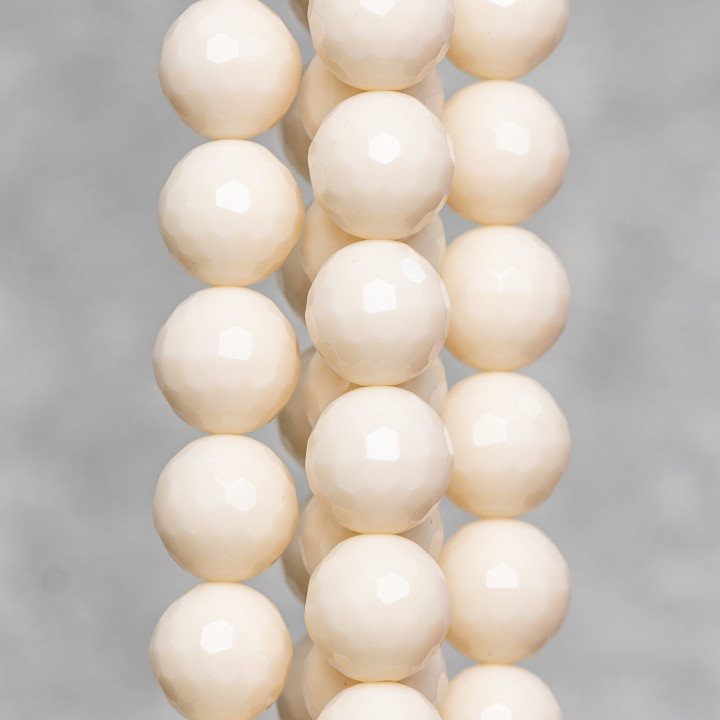 Faceted Bone Paste 08mm