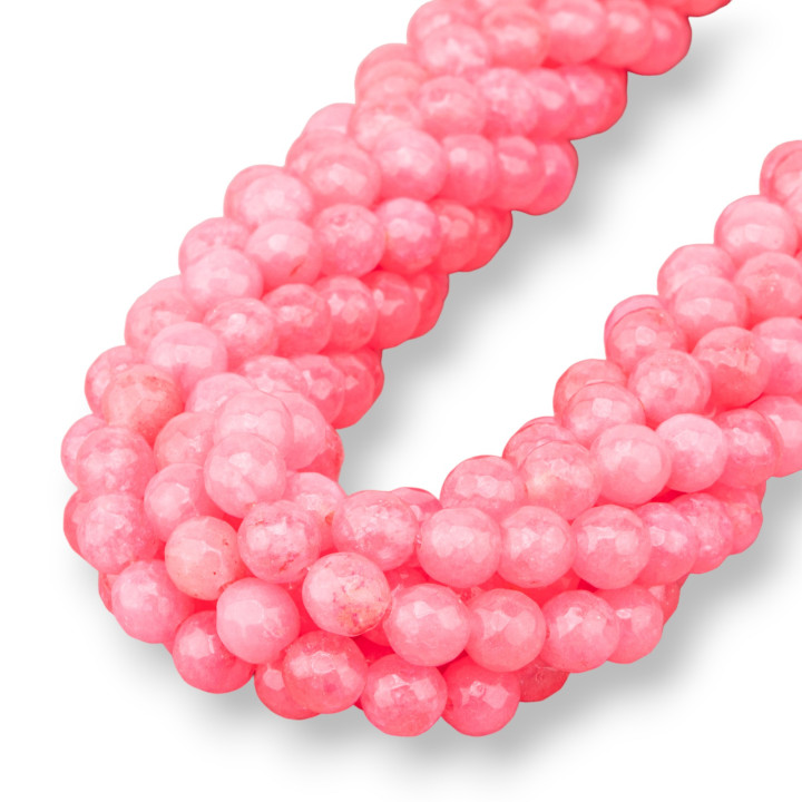 Jadéite Colorée Jade Ligne Économique Facettes 08mm Rhodochrosite Claire