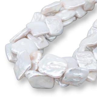 Flat Baroque River Pearls (OHG) White 70-80gr