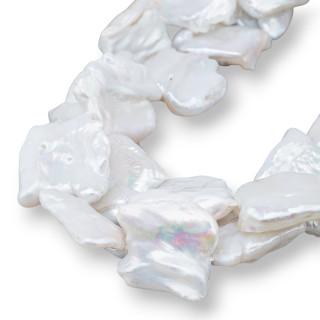 Flat Baroque River Pearls (OSL) Λευκό 100-110γρ